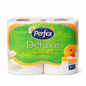 Perfex Deluxe Camomile Toalettpapír 4 Tekercs – 3 Rétegű, 140 Lap/Tekercs, Kamilla Illattal