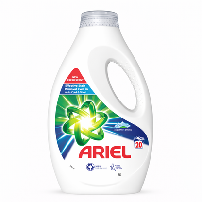 Ariel Mountain Spring Mosógél – Folyékony Mosószer, 20 Mosás, ~1.1 L