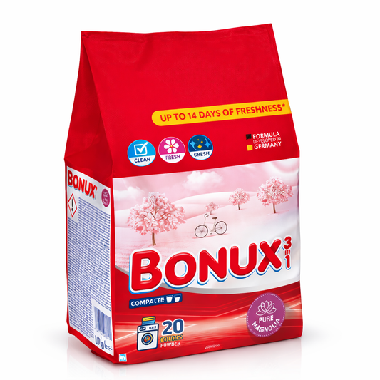 Bonux 3in1 Mosópor Színes Ruhákhoz Ice Fresh Illattal – 20 Mosás, Színvédő Hatás