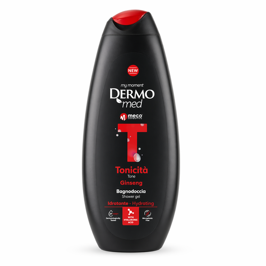 DermoMed Tonicitá Ginseng Tusfürdő 500 ml – Hidratáló és Frissítő Shower Gel Férfiaknak