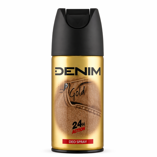 Denim Gold Férfi Deo Spray 150 ml – 24h Védelem, Meleg Férfias Illat