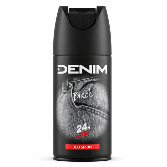 Denim Black Férfi Deo Spray 150 ml – 24h Védelem, Intenzív Férfias Illat