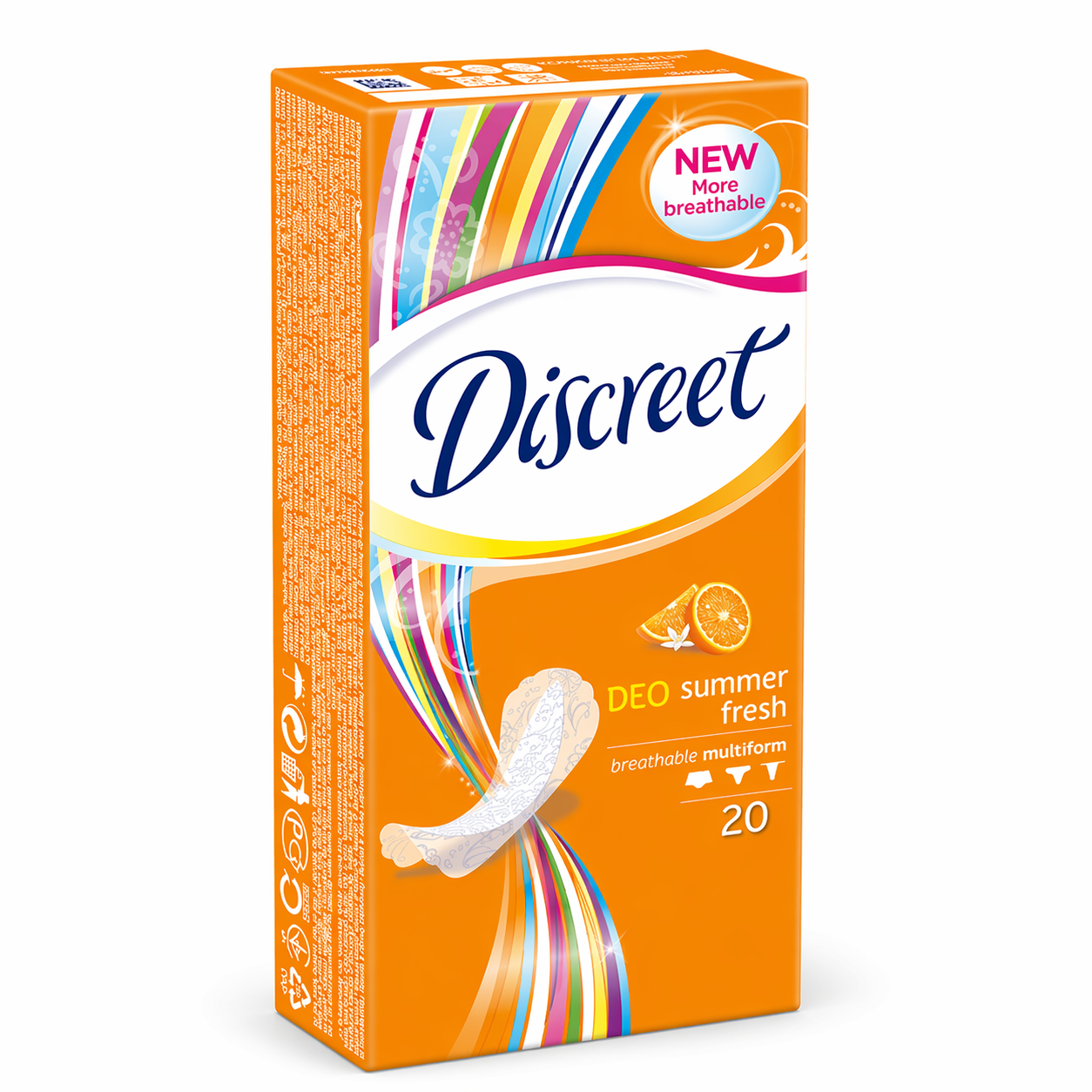 Discreet Deo Summer Fresh tisztasági betét 20 db – illatos, légáteresztő védelem mindennapokra