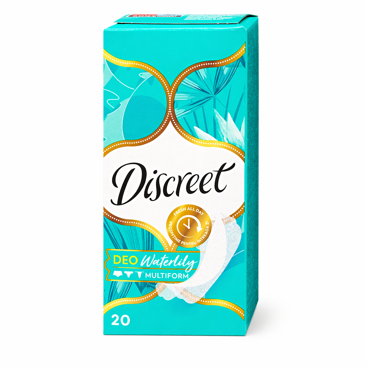 Discreet Deo Waterlily Multiform tisztasági betét 20 db – vízililiom illatú, extra vékony és diszkrét védelem egész napra
