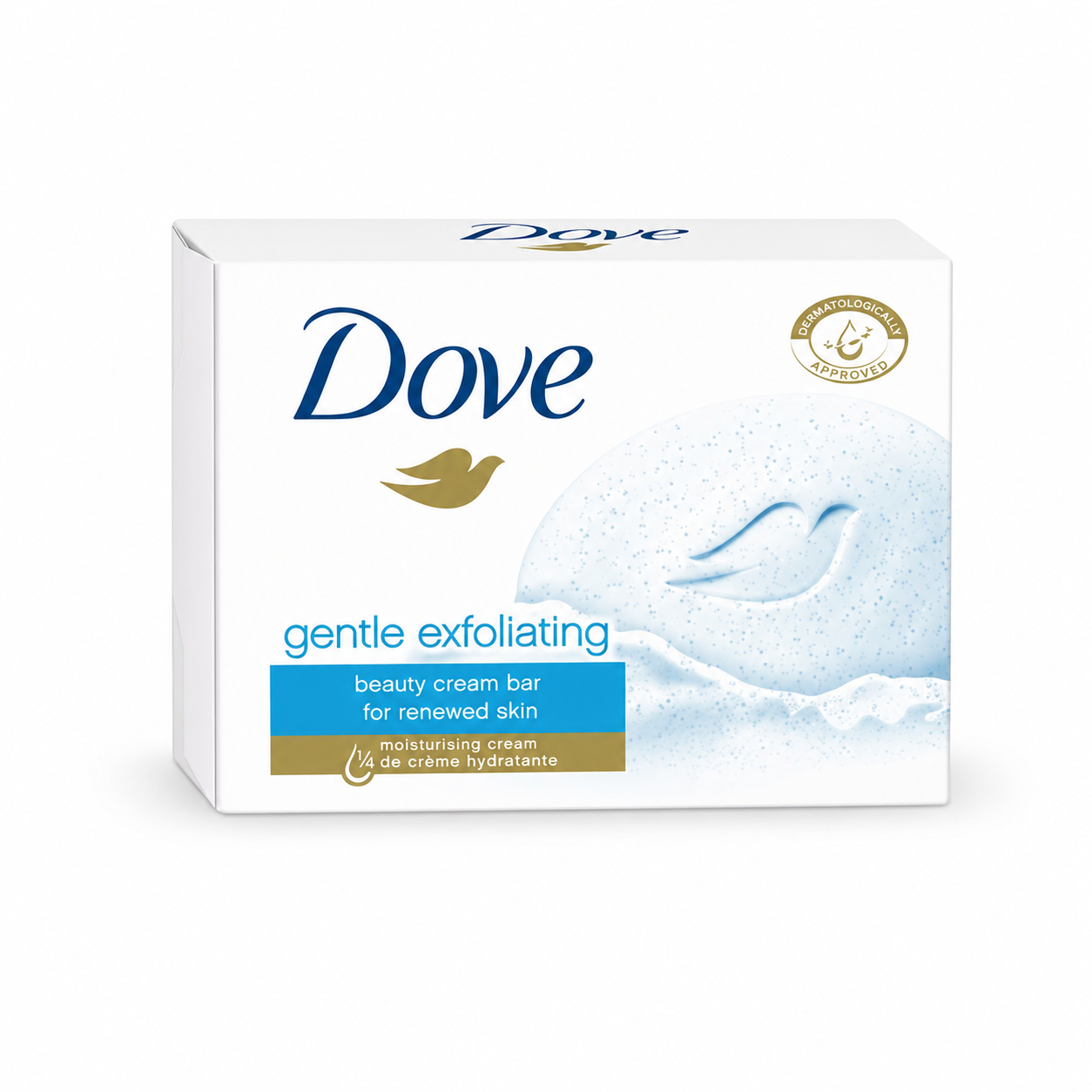 Dove Gentle Exfoliating Beauty Cream Bar Szappan 100 g – Gyengéd bőrradírozó krémszappan, hidratáló hatással