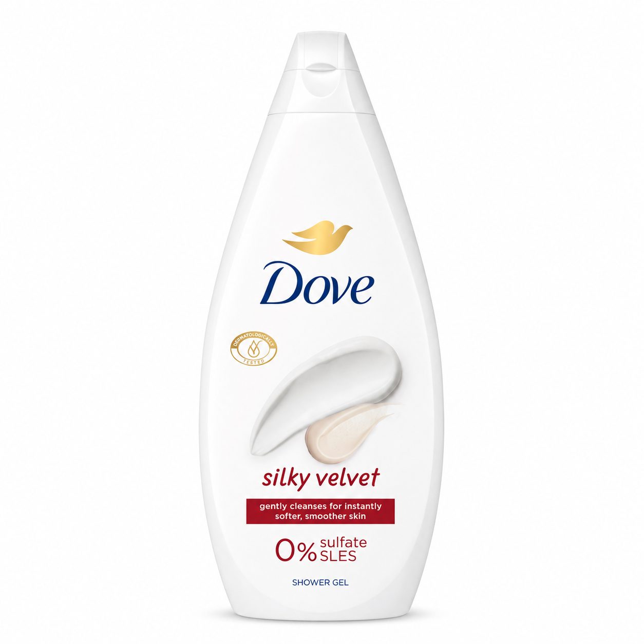 Dove Silky Velvet Krémtusfürdő 720 ml – Selymes hidratáló tusfürdő, puha és sima bőrért