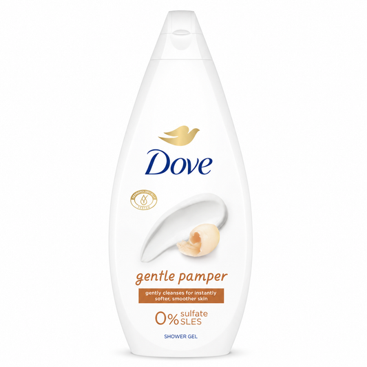 Dove Gentle Pamper Krémtusfürdő 720 ml – Gyengéd tápláló tusfürdő shea vajjal és vanília illattal