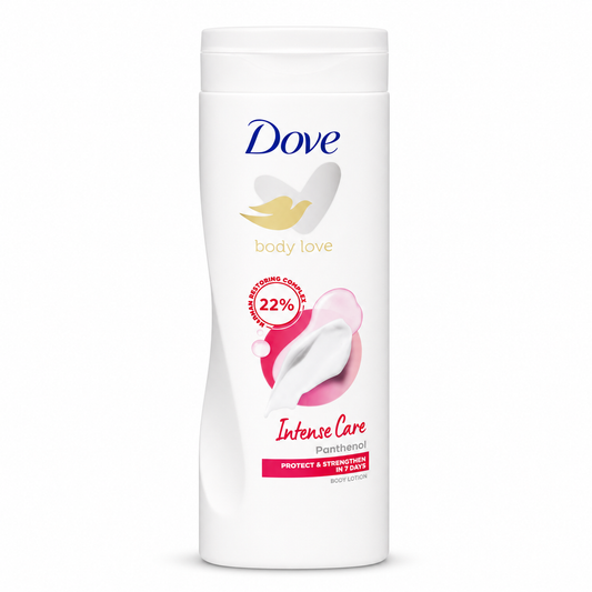 Dove Body Love Intense Care Testápoló 400 ml – Intenzív hidratálás panthenollal, nagyon száraz bőrre