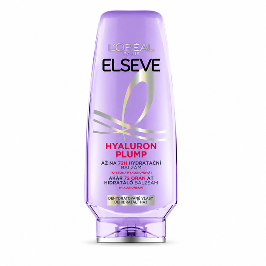 L’Oréal Elseve Hyaluron Plump Hajbalzsam 200 ml – 72 órás hidratálás hialuronsavval, száraz hajra