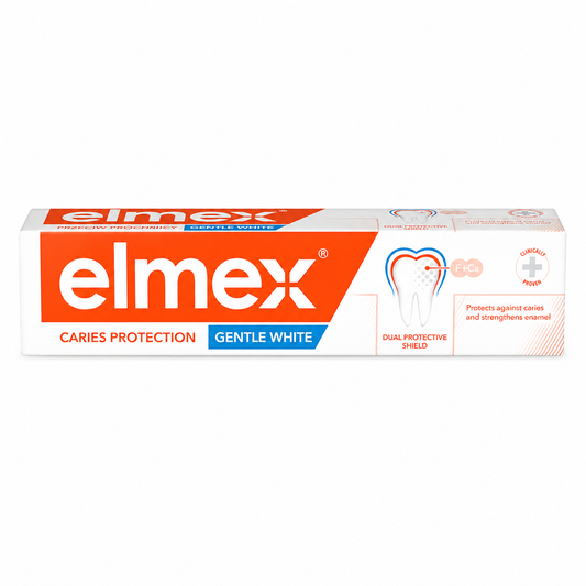 Elmex Caries Protection Gentle White Fogkrém 75 ml – Fogszuvasodás elleni védelem és gyengéd fehérítés aminfluoriddal