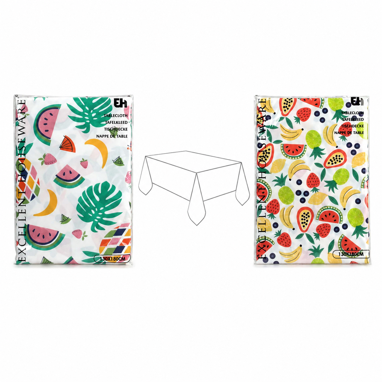 Gyümölcs mintás asztalterítő 130x180 cm – vízlepergető dekor terítő