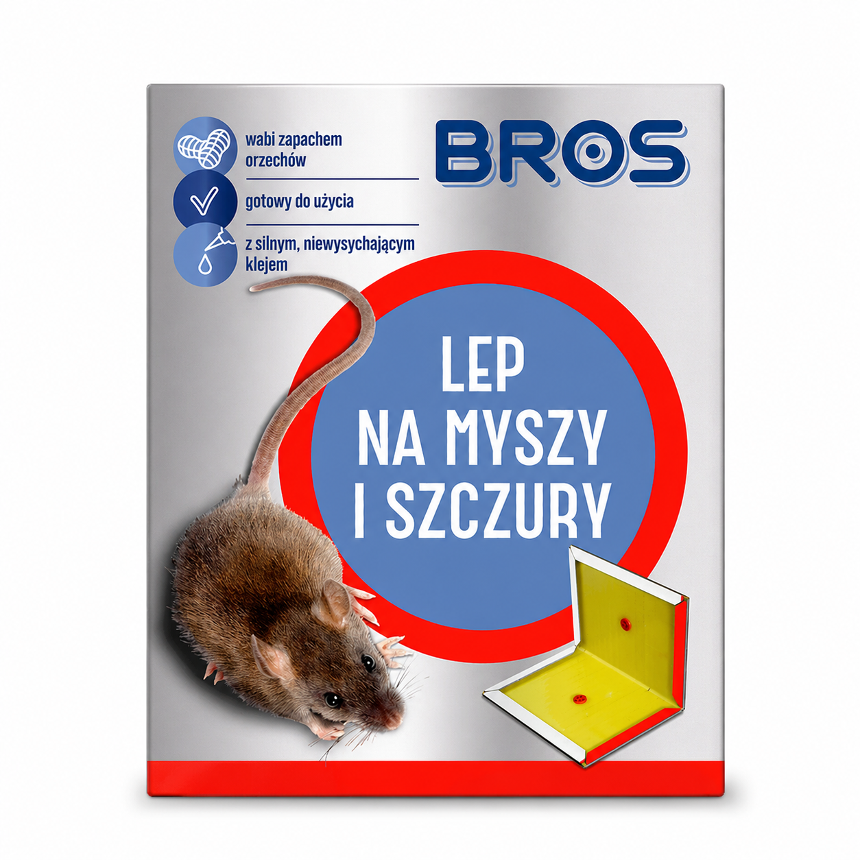 BROS ragasztós egér- és patkánycsapda – erős ragasztós rágcsálócsapda (glue trap)