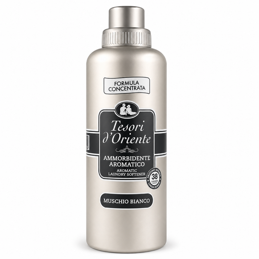 Tesori d’Oriente Muschio Bianco Textilöblítő 760ml – Fehér pézsma illatú koncentrált öblítő, hosszan tartó frissesség