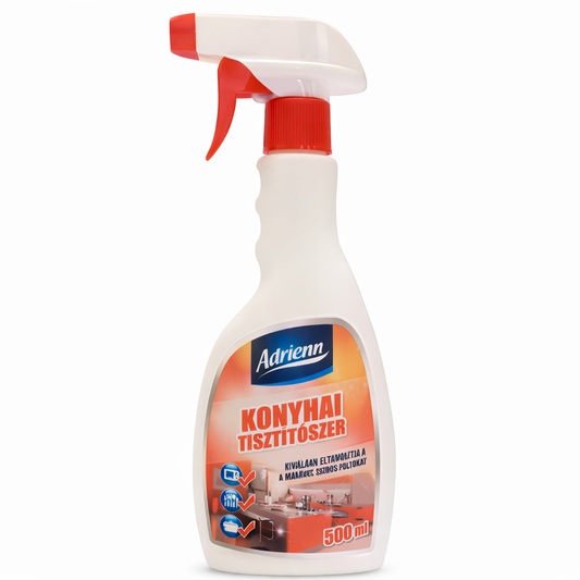 Adrienn konyhai tisztítószer spray 500 ml – Erőteljes zsíroldó és felülettisztító