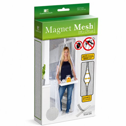 Garden of Eden Magnet Mesh mágneses szúnyogháló ajtóra 100 × 210 cm fehér