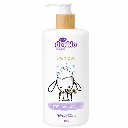 Violeta Double Care Goat Milk Protein gyerek sampon 400 ml – kecsketej proteines hajápoló sampon