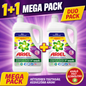 Ariel Professional folyékony mosószer Duo Pack 1+1 Mega Pack – színes ruhákhoz, koncentrált formula, extra folteltávolítás