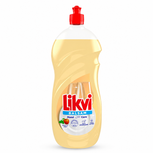 Likvi Balsam Hand Care mosogatószer Peach & Mint – kézkímélő mosogatószer 450 ml