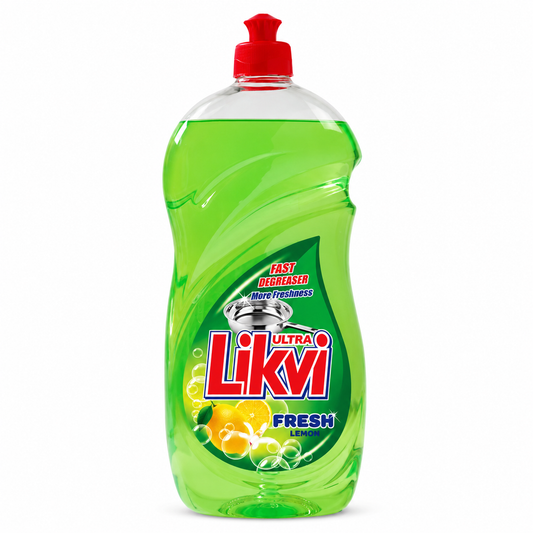 Likvi Ultra Fresh Lemon mosogatószer – citrom illatú zsíroldó mosogatószer 900 ml