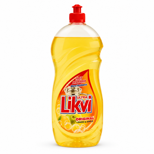 Likvi Ultra Original mosogatószer – Lemon & Apple citrom-alma illatú zsíroldó mosogatószer 900 ml