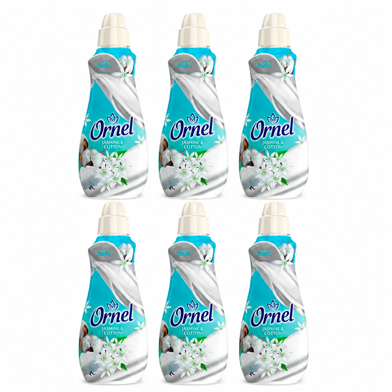 Ornel Jasmine & Cotton öblítő 6 db csomag – jázmin és pamut illat, 6×800 ml