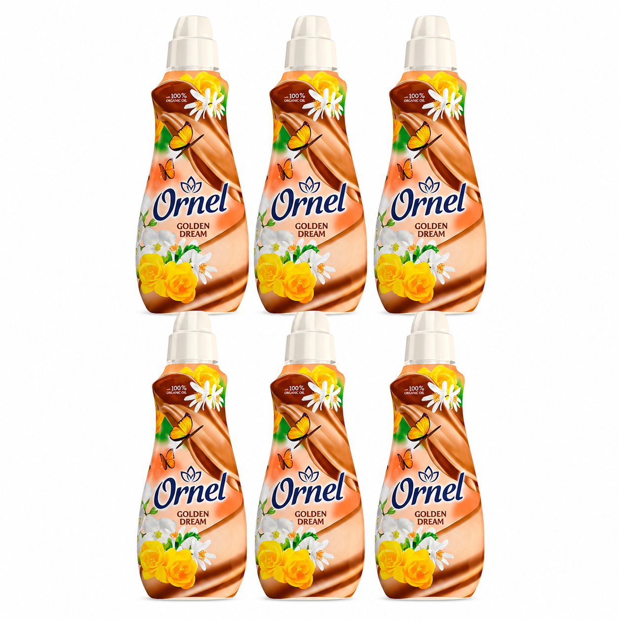 Ornel Golden Dream Öblítő 6 db-os csomag – 6×800 ml, virágos-aranyló illatú textilöblítő