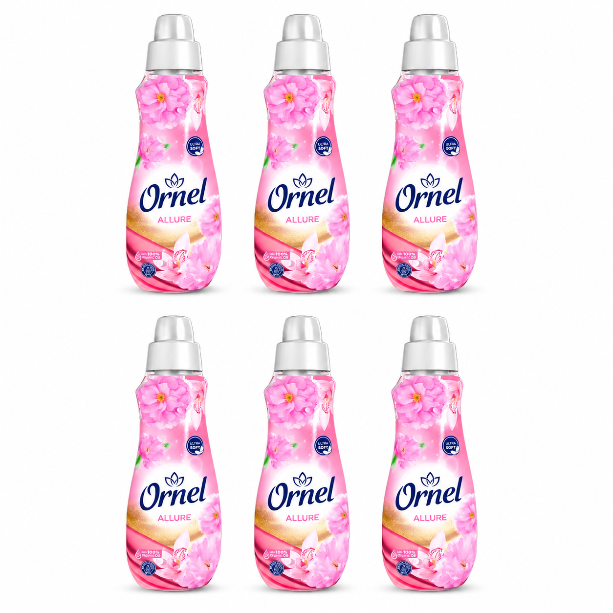 Ornel Allure Öblítő 6 db-os csomag – 6×800 ml, virágos illatú textilöblítő