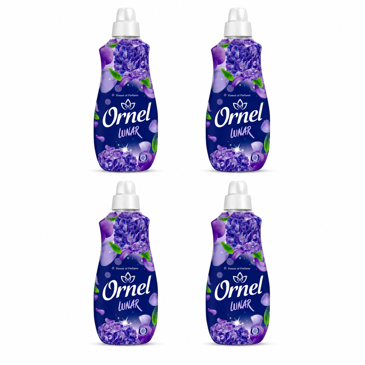 Ornel Lunar Öblítő 4 db-os csomag – 4×1.6 l, lila virágos-parfümös illatú textilöblítő