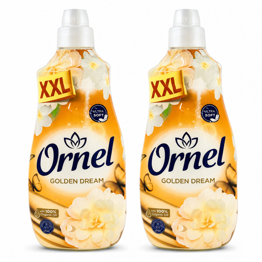 Ornel Golden Dream XXL Öblítő 2 db-os csomag – 2×2.4 l, virágos-aranyló illatú textilöblítő