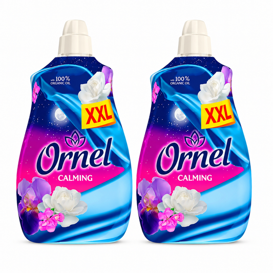 Ornel Calming XXL Öblítő 2 db-os csomag – 2×2.4 l, lágy virágos illatú textilöblítő