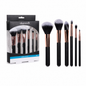 Eleganza Make-up ecset készlet 6 db-os – sminkecset szett fekete-rose gold kivitelben