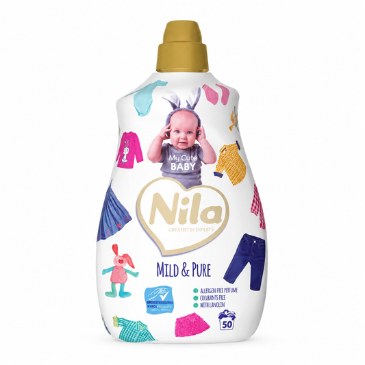 Nila My Cute Baby Mild & Pure folyékony mosószer 2,7 l babaruhákhoz és érzékeny textíliákhoz