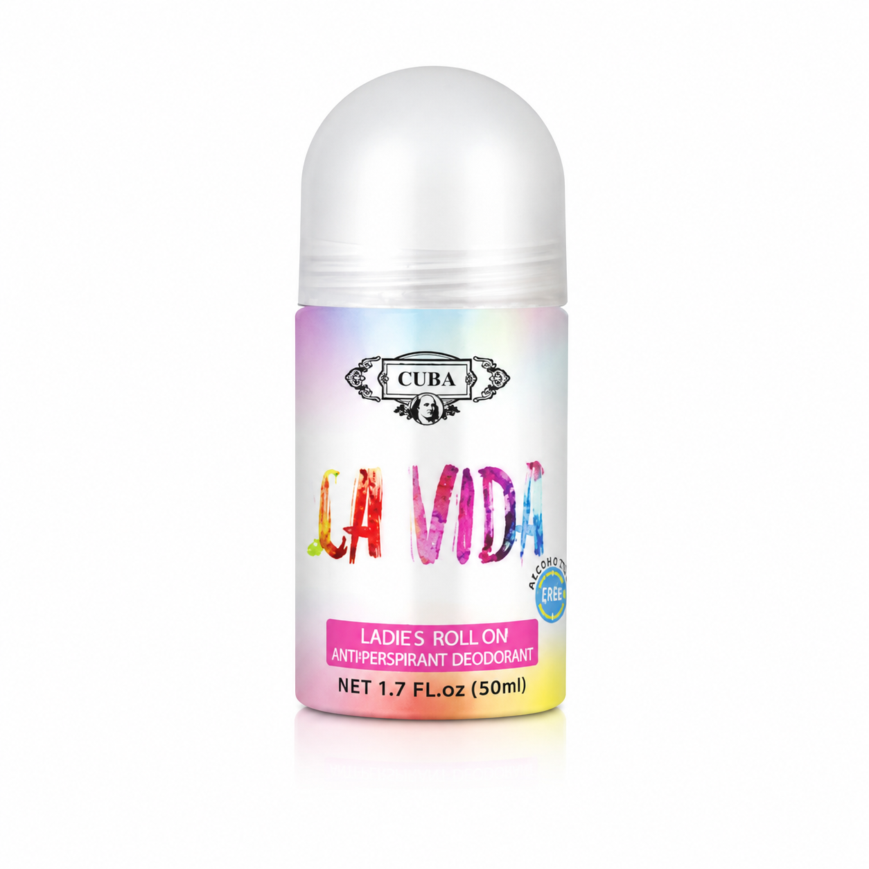 Cuba La Vida Női Golyós Dezodor 50 ml – 24h izzadásgátló roll-on friss, gyümölcsös illattal