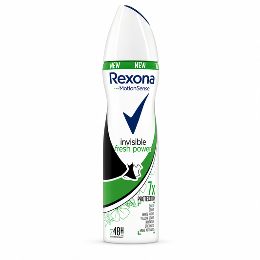 Rexona MotionSense Invisible Fresh Power dezodor spray 150 ml – 48 órás izzadásgátló védelem, 7x protection