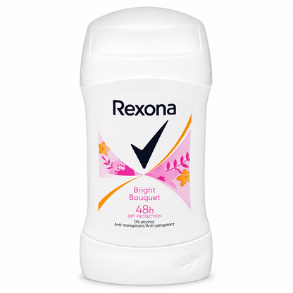 Rexona Bright Bouquet stift dezodor 40 ml – 48 órás izzadásgátló védelem, 0% alkohol