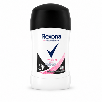 Rexona MotionSense Invisible Pure stift 40 ml dezodor – 48 órás izzadásgátló védelem