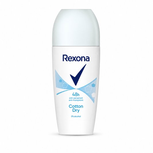 Rexona Cotton Dry golyós dezodor 50 ml – 48 órás izzadásgátló védelem, 0% alkohol