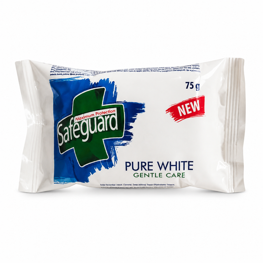 Safeguard Pure White Gentle Care szappan 75 g – fehér szilárd szappan