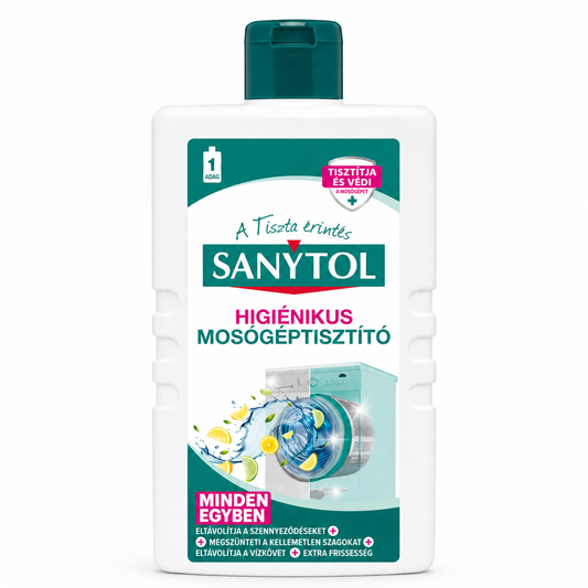 Sanytol Higiénikus Mosógéptisztító 250 ml – Minden egyben mosógép tisztító
