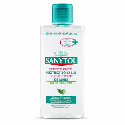 Sanytol Fertőtlenítő Kéztisztító Zselé 75 ml – zöld tea illatú kézfertőtlenítő gél