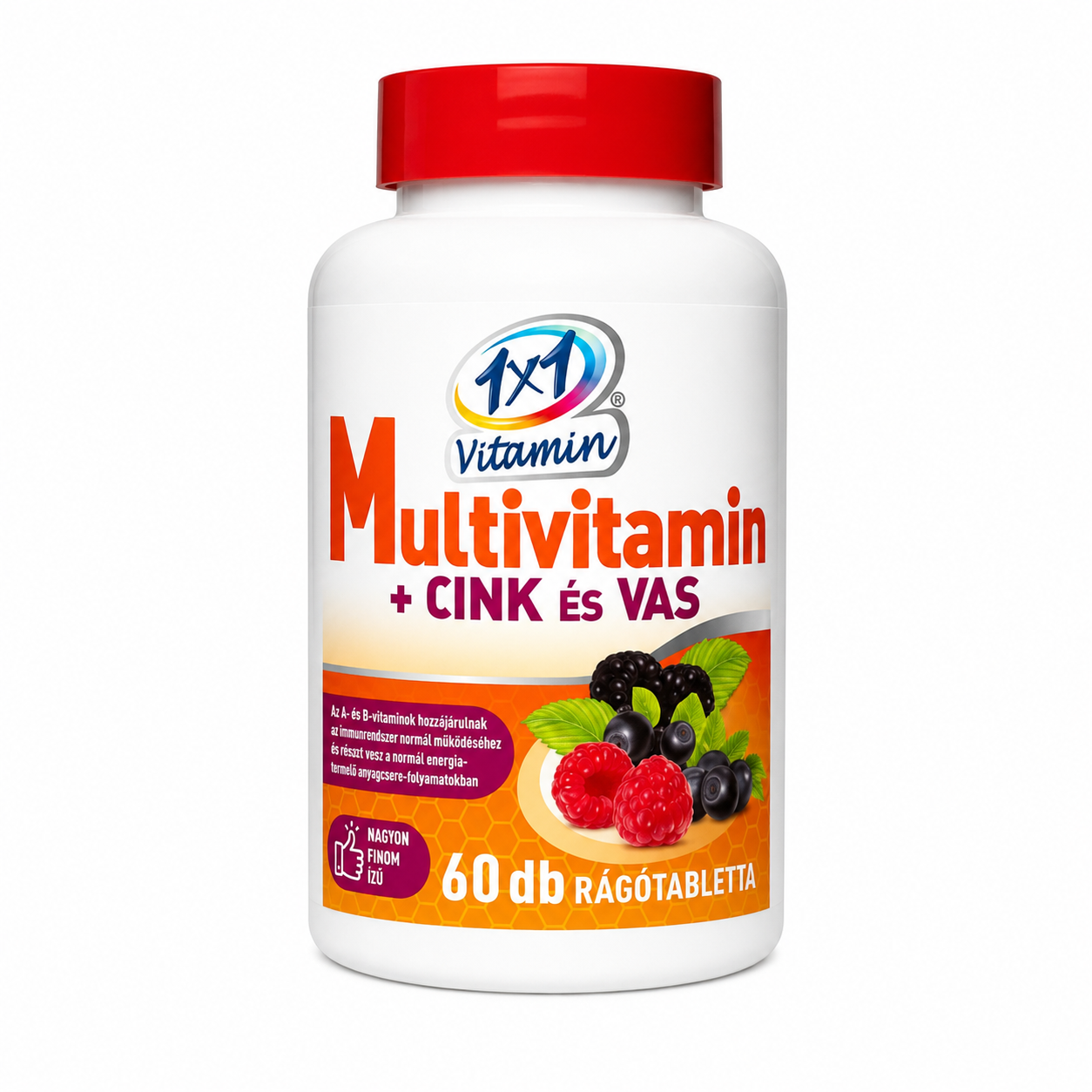 1x1 Vitamin Multivitamin + Cink és Vas 60 db rágótabletta