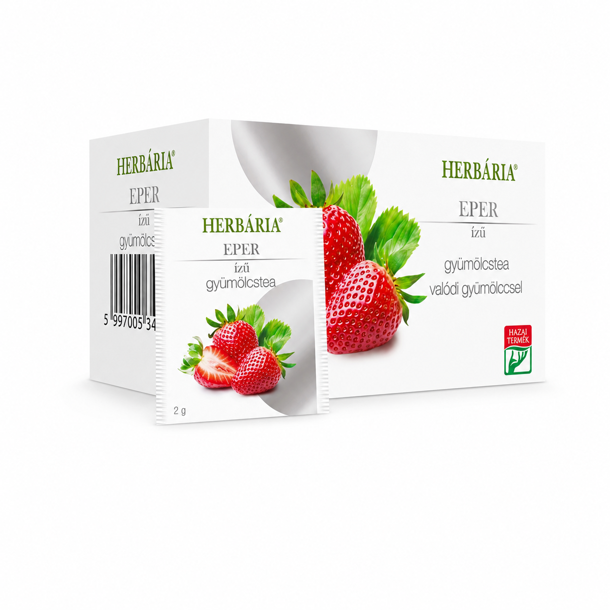 Herbária Eper Ízű Gyümölcstea 20 filter – valódi gyümölccsel, 40 g