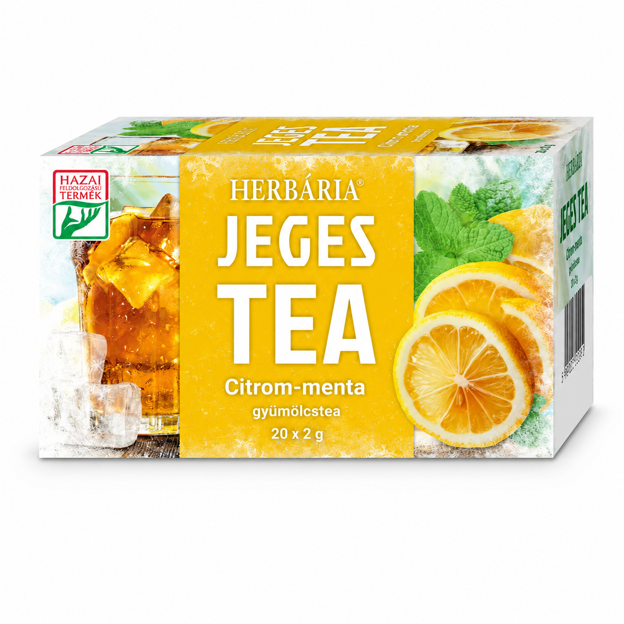 Herbária Jeges Tea Citrom-Menta Gyümölcstea 20 filter – frissítő citromos-mentás tea, 40 g