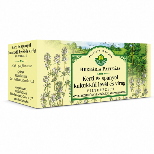 Herbária Patikája Kerti és Spanyol Kakukkfű Levél és Virág Tea 25 filter – gyógynövény tea, 25 g