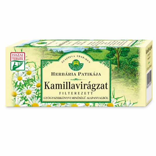 Herbária Patikája Kamillavirágzat Tea 25 filter – filterezett gyógynövény tea, 25 g