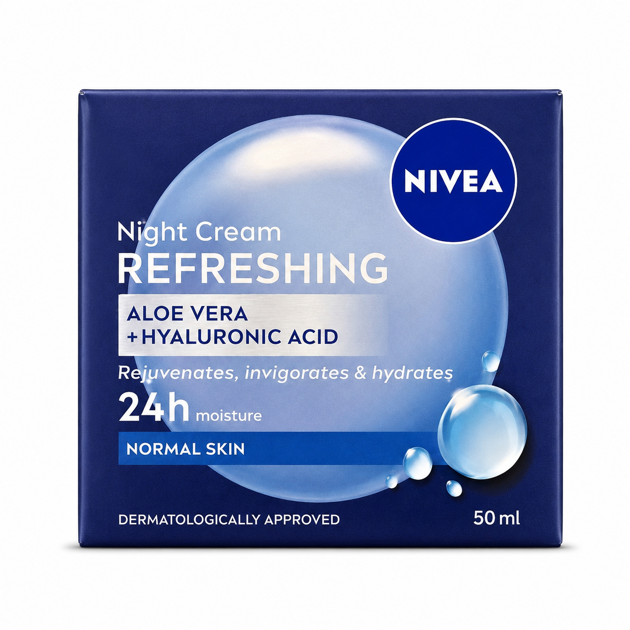 Nivea Refreshing Night Cream 50 ml – frissítő éjszakai arckrém aloe verával és hialuronsavval