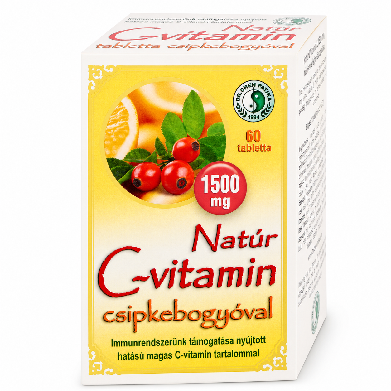 Natur C-vitamin+csipkebogyó tabletta 1500 mg, 60 db