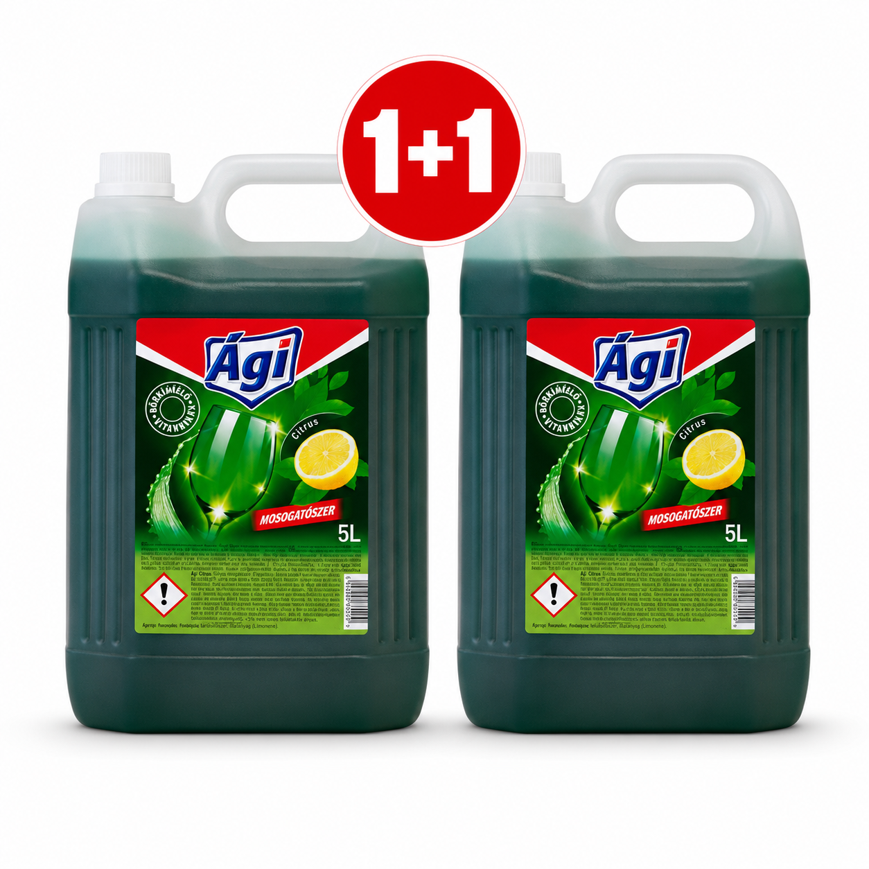 Ági Citrus mosogatószer 1+1 csomag 2×5 l – gazdaságos 10 literes kézi mosogatószer csomag