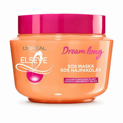 L’Oréal Paris Elseve Dream Long SOS hajpakolás 300 ml – hosszú, igénybevett hajra