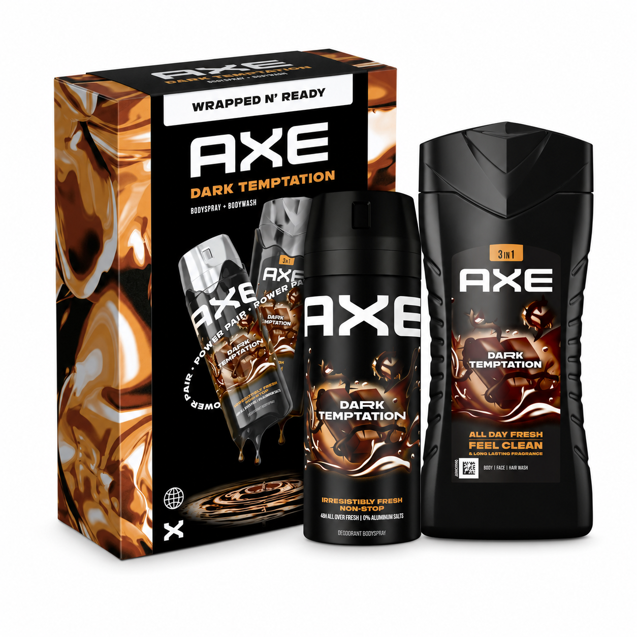 AXE Dark Temptation férfi ajándékcsomag – 150 ml dezodor + 250 ml tusfürdő